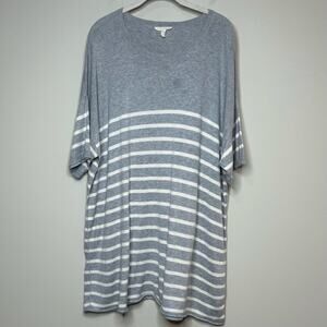 Eileen Fisher Striped 100% Organic Cotton Sweater Size L Tunic